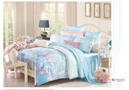 Tencel màu in hoa 60s