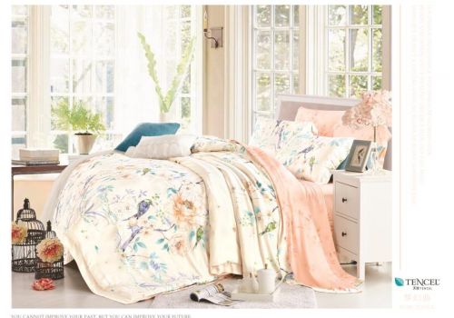 Tencel màu in hoa 60s