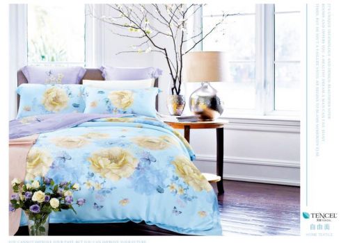 Tencel màu in hoa 60s