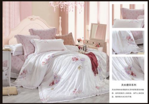 Tencel màu in hoa 60s